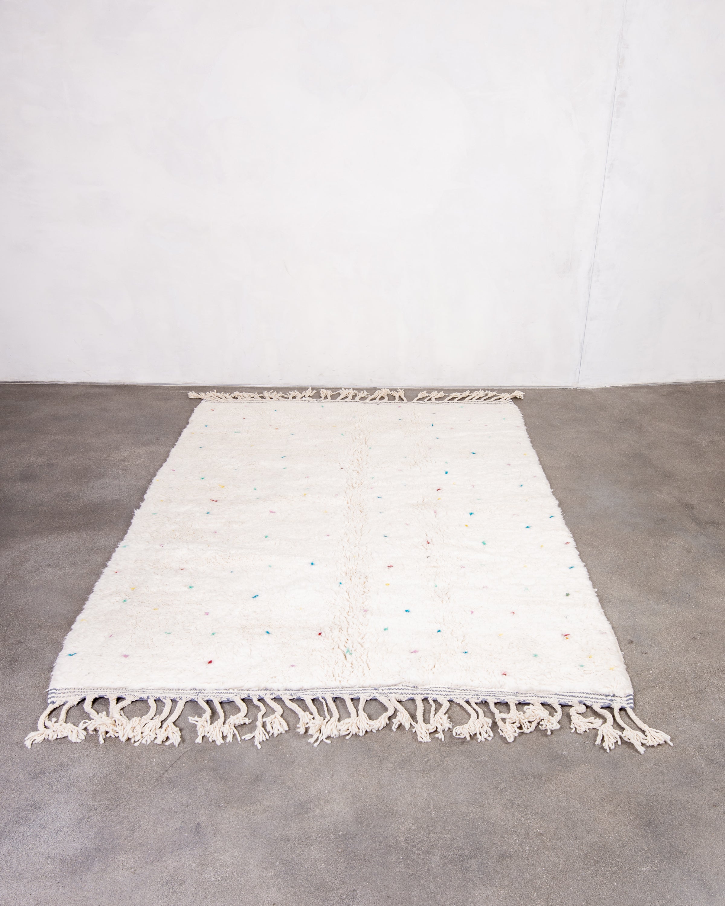 Modern designer handcrafted Berber rug from morocco Beniourain with beautiful colors and patterns